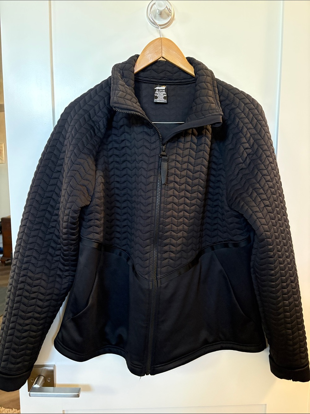 Avia Black Quilted multi media Full-Zip Performance Jacket